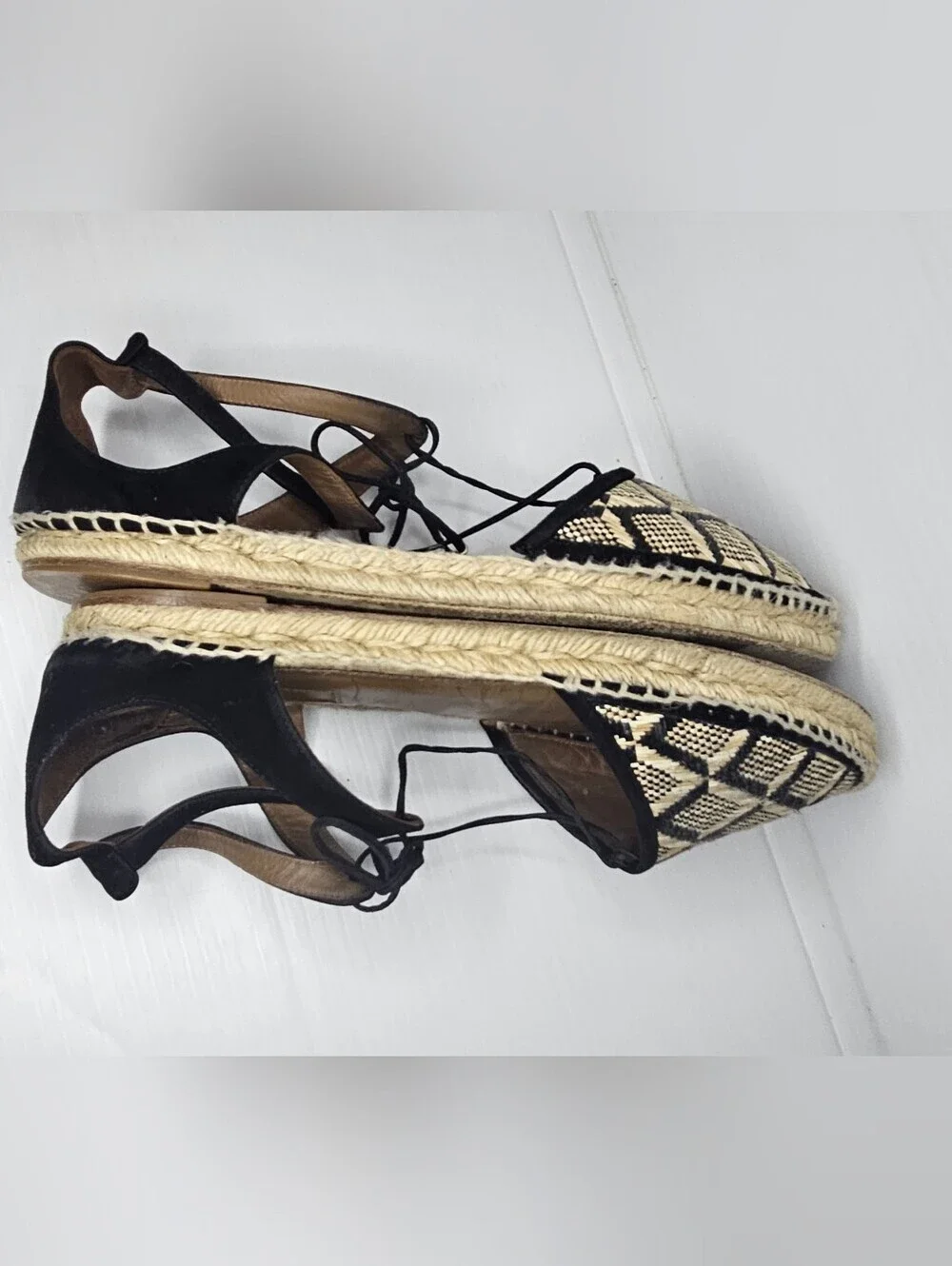 Aquazzura Luxury Printed Espadrilles Women's EU 39 Authentic